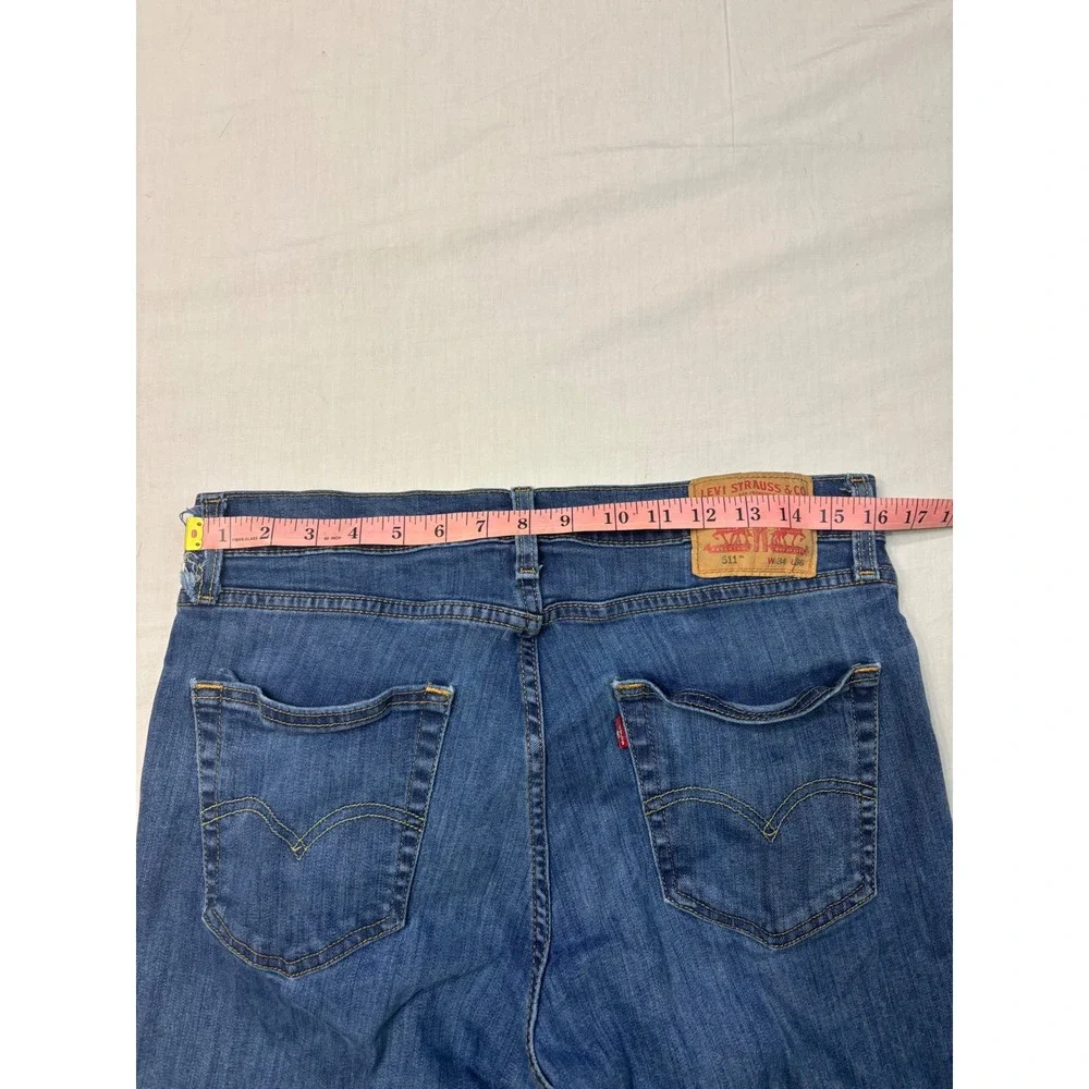 Levis 511 Slim Fit Blue Jeans Mens 34x36 Medium Wash Denim Pants